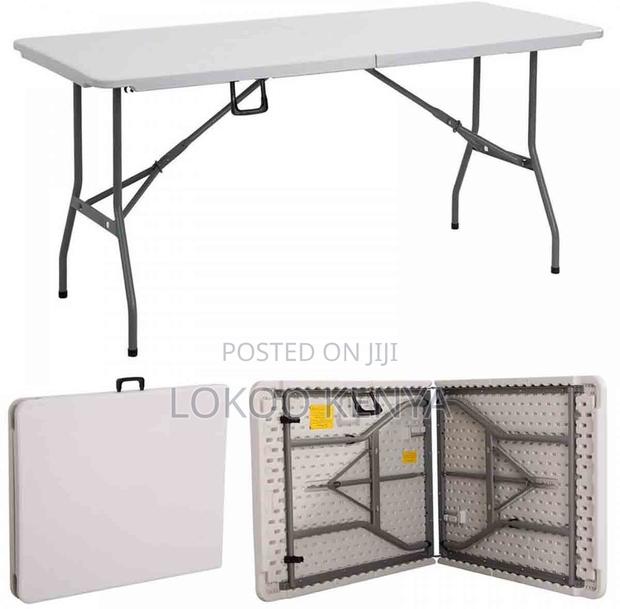 Dining Table; Lightweight Plastic Folding Outdoor-Dining Table - thumbnail 8