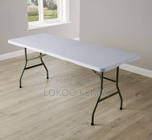 Dining Table; Lightweight Plastic Folding Outdoor-Dining Table - thumbnail 12