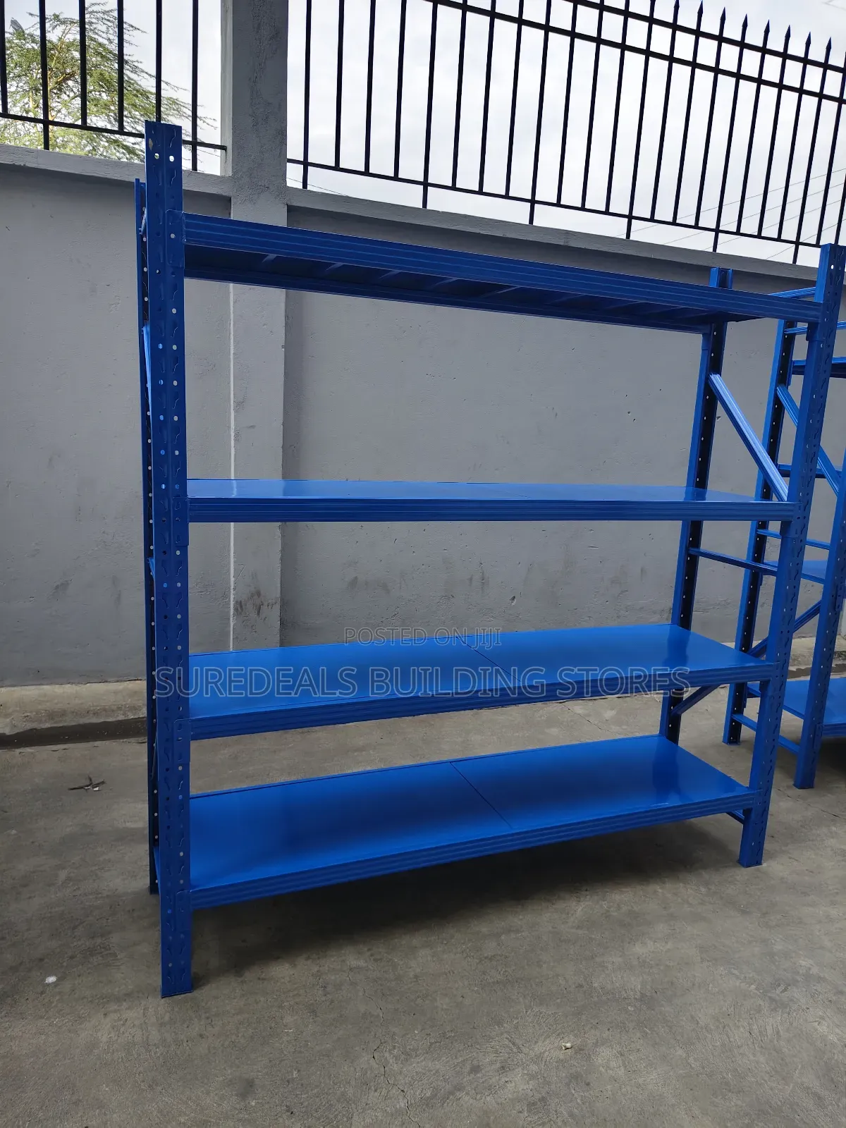 4-layer Blue Industrial Metal Shelving