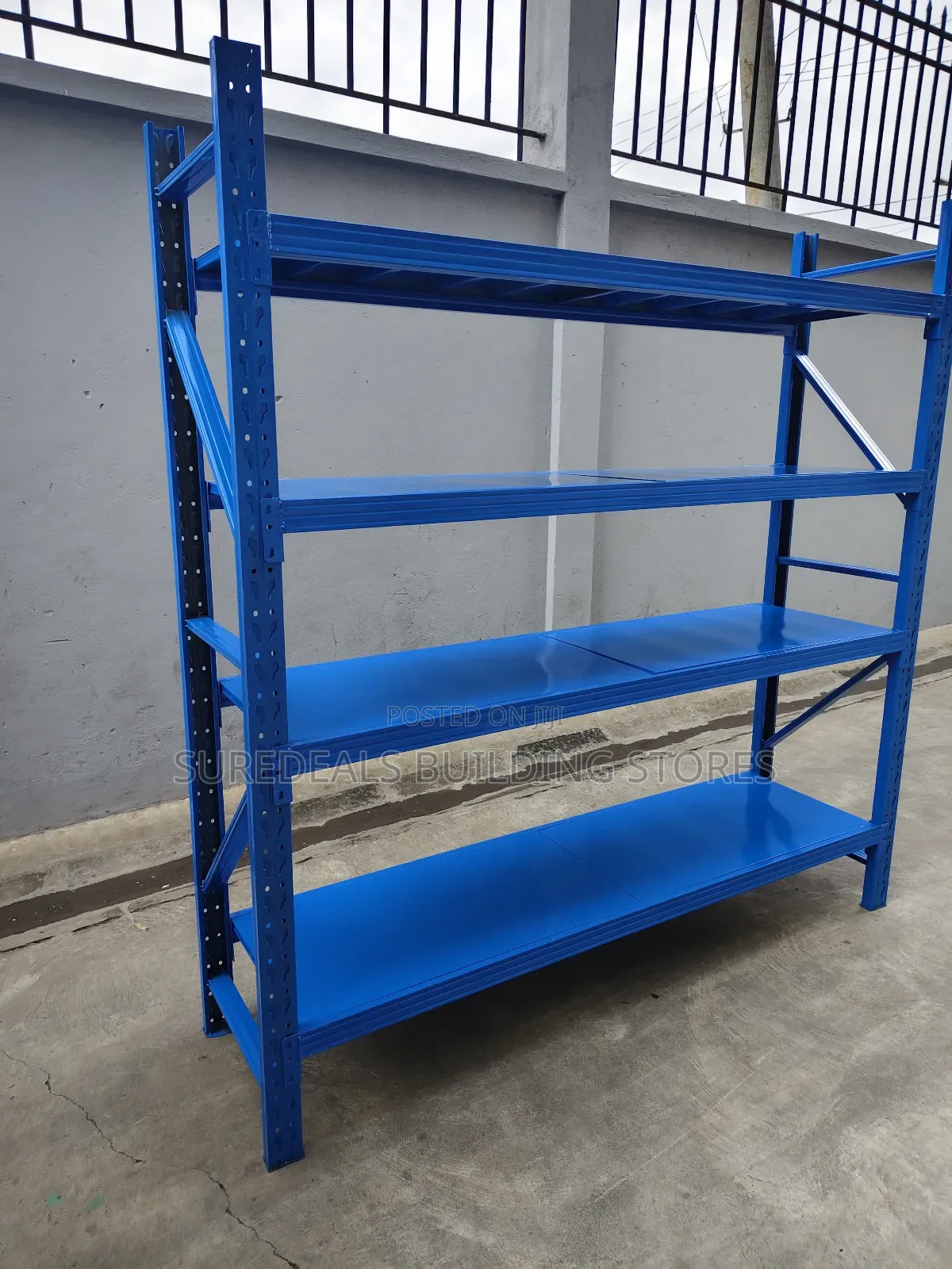 4-layer Blue Industrial Metal Shelving