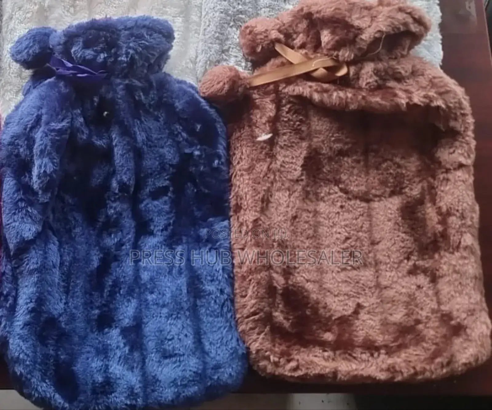 Fluffy Fabric 2-Liter Hot Water Bottles