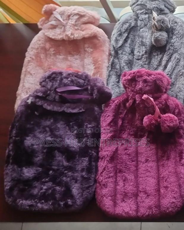 Fluffy Fabric 2-Liter Hot Water Bottles ; 