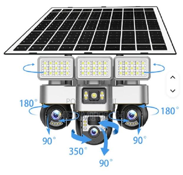 Triple Lens Solar Powered 4g Wifi Enabled CCTV Camera - thumbnail 4