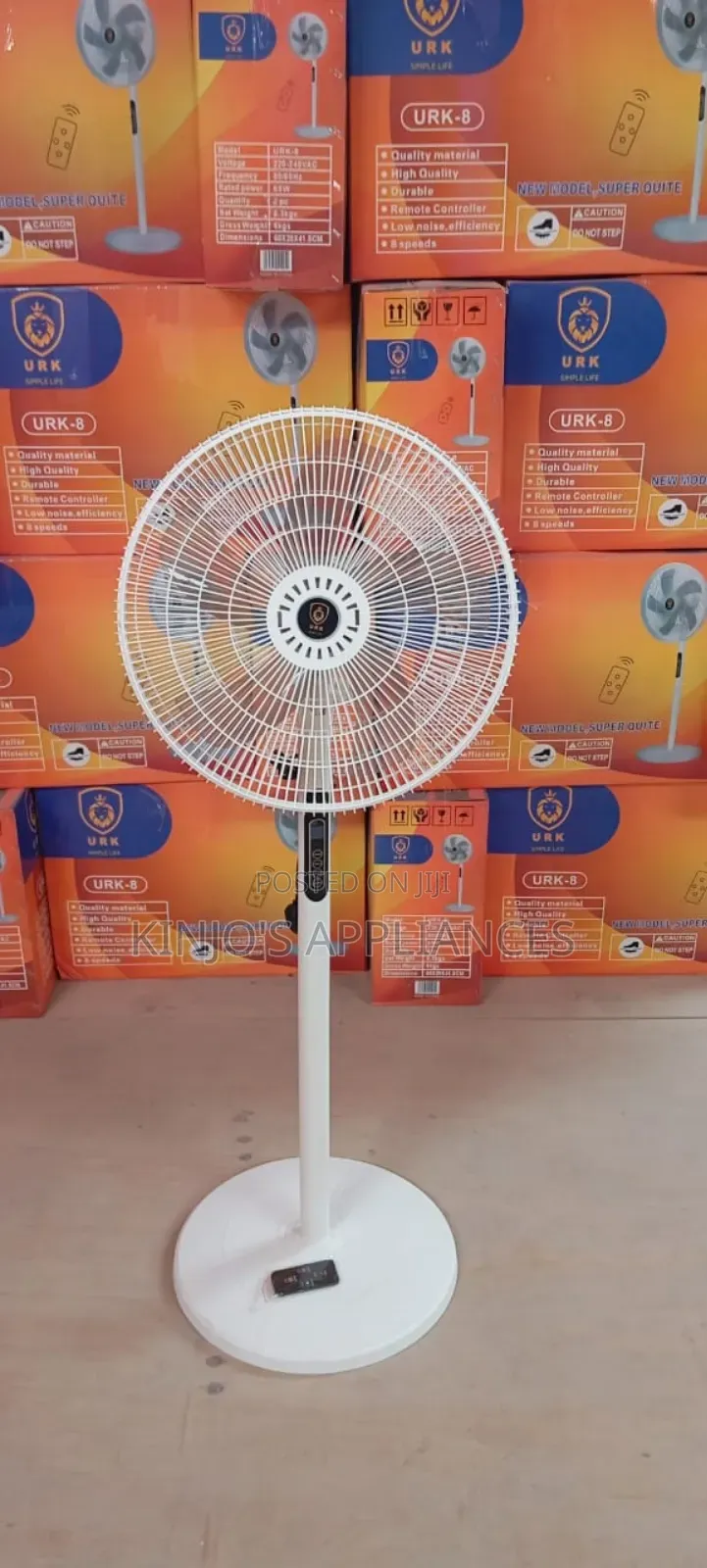 Urk 16 Inch Remote Controlled Fan Modern Standing Quiet Fan