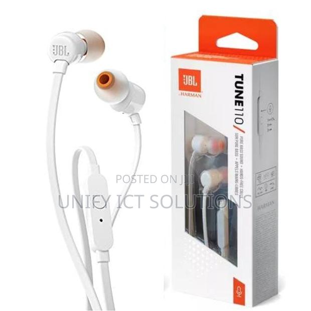 JBL Tune 110 Earphones-White - main view