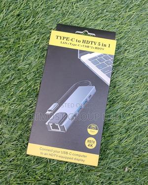 Portable Type C Adapter With Hdmi and Rj45 Lan - thumbnail 2