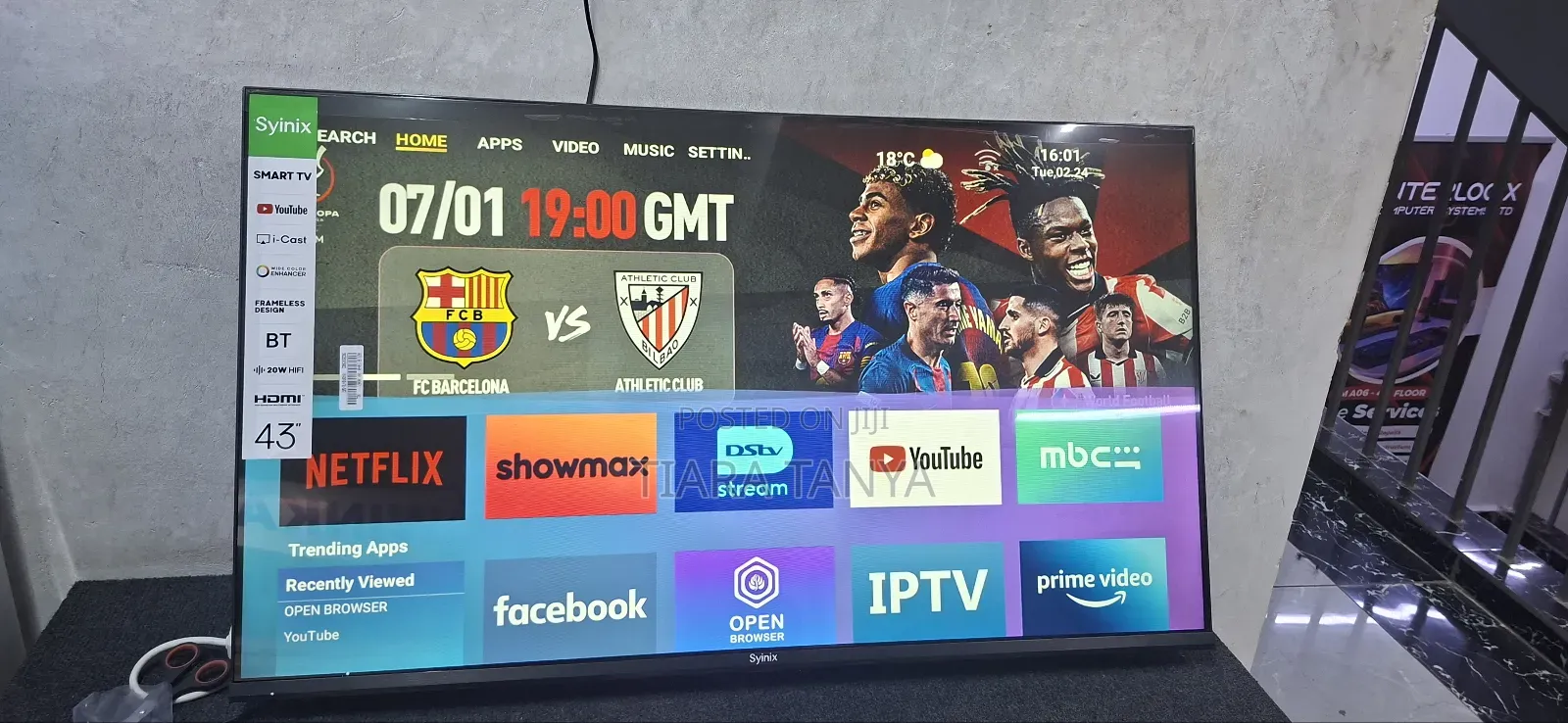 Syinix 43 Inch Smart Tv With- Led Display, Wi-Fi HDR Support