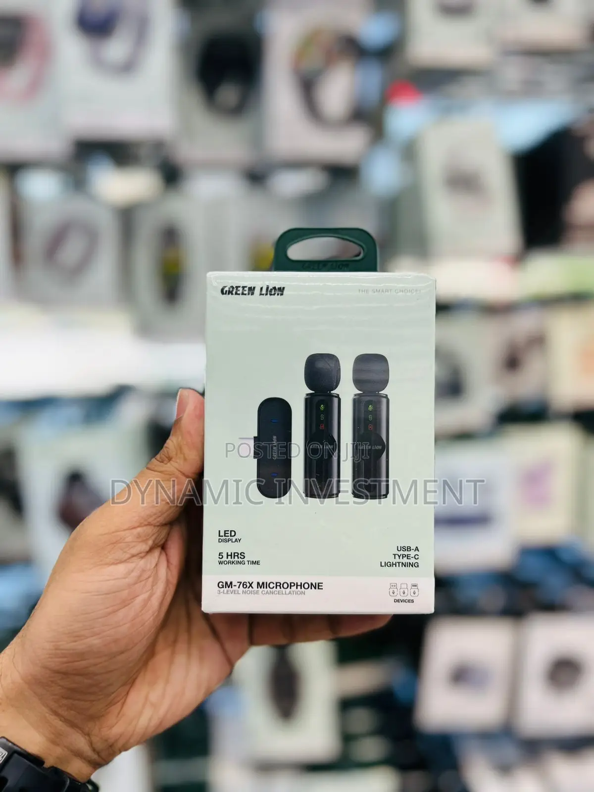 Green Lion Dual Microphone 3-in-1, 20m Transmission Range, 5h Battery