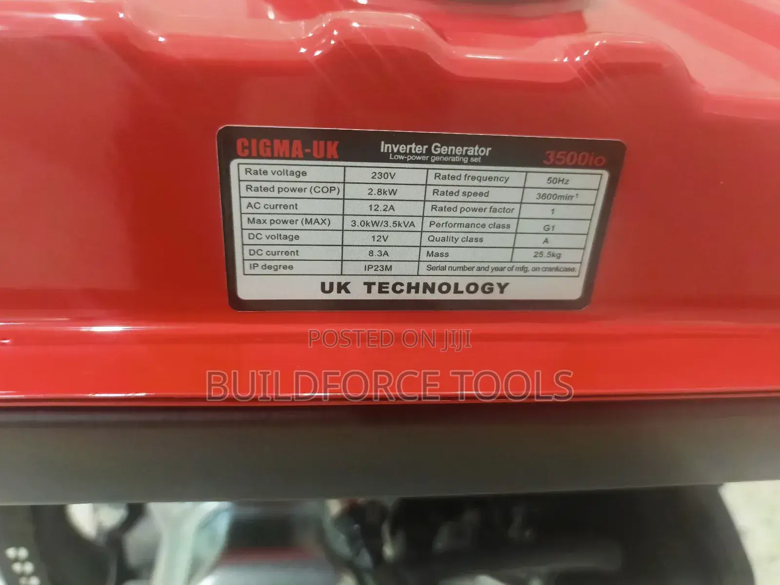 Cigma Uk Inverter Generator Set 3500 I O