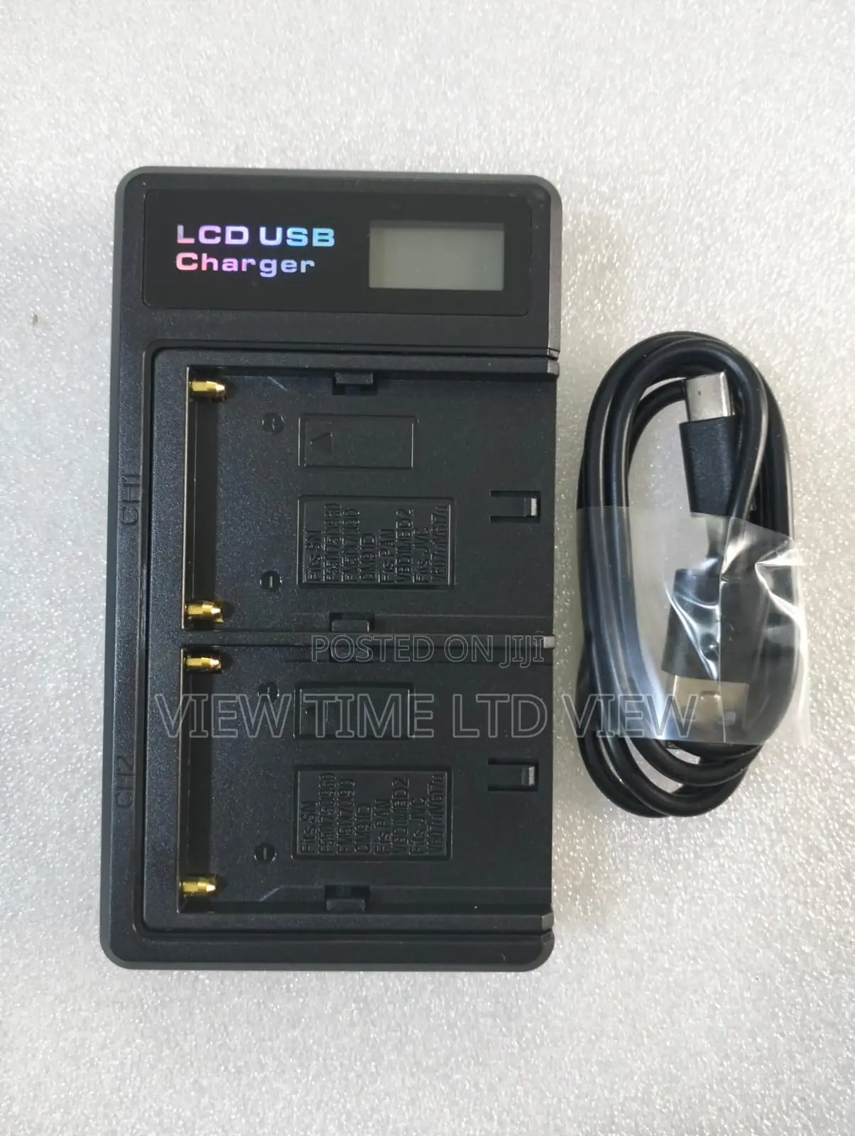 LCD Display Dual Slot Charger for Np-F970