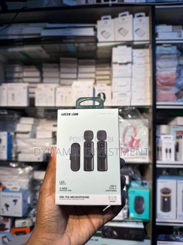 Green Lion Gm-76x Dual Microphone 3-in-1 Lightning Head/Usb-C/Usb-A - thumbnail 2
