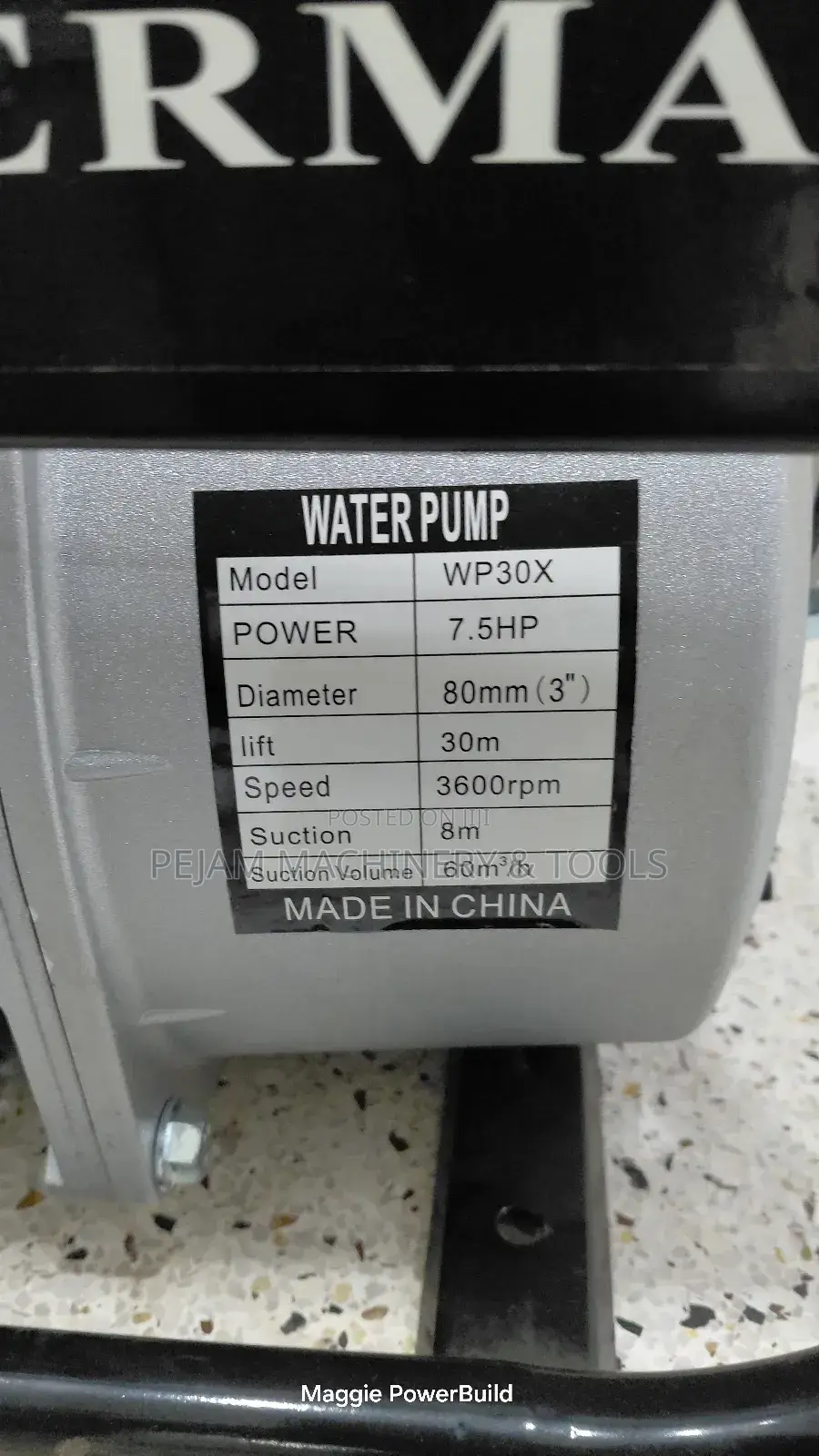 7.5hp Kato Germany 3" Wp30x Gasoline Waterpump