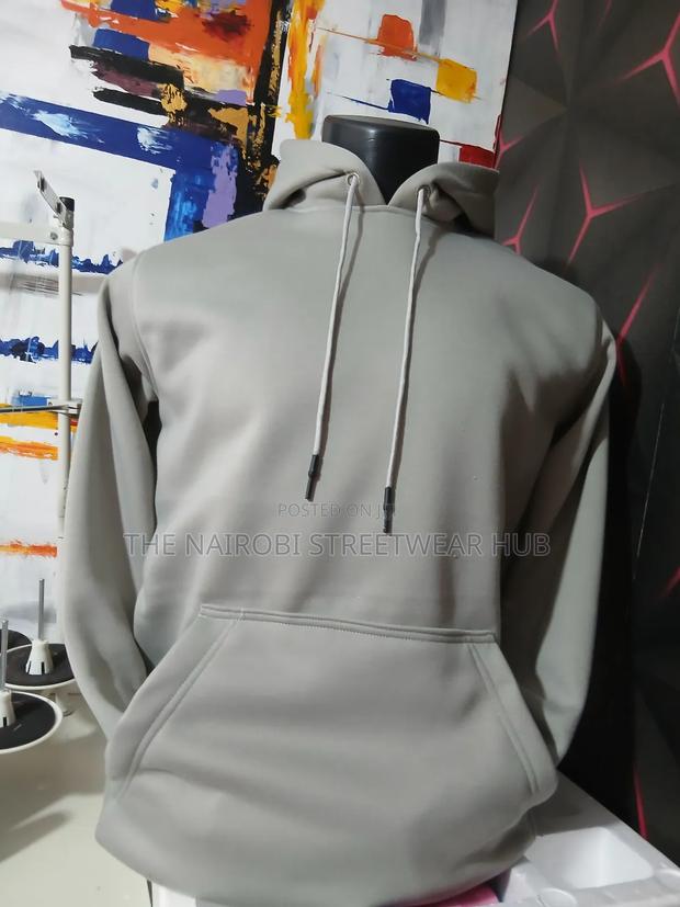 Plain Grey Hoodie - thumbnail 3