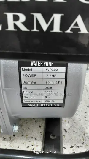 3" Kato Germany Wp30x 7.5hp Gasoline-Powered Water Pump.