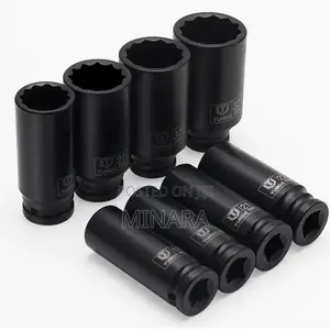 15 Pc, 1/2'' Dr, Deep Impact Sockets, Heavy Duty, 12 Pt (Spline) 10-32