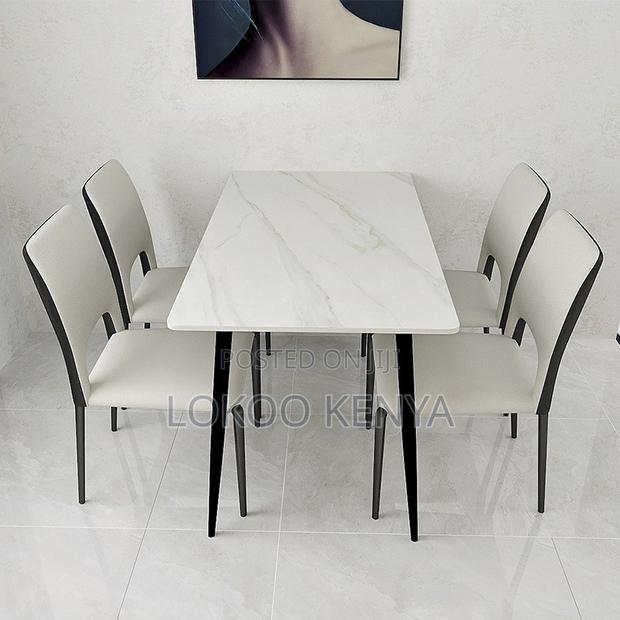 Dining Table ; Glossy Marble Top Dining Table - thumbnail 15
