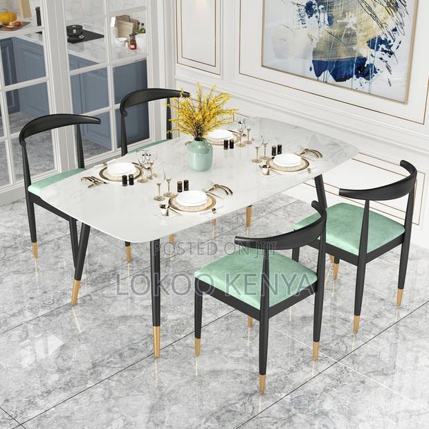 Dining Table ; Glossy Marble Top Dining Table - thumbnail 17