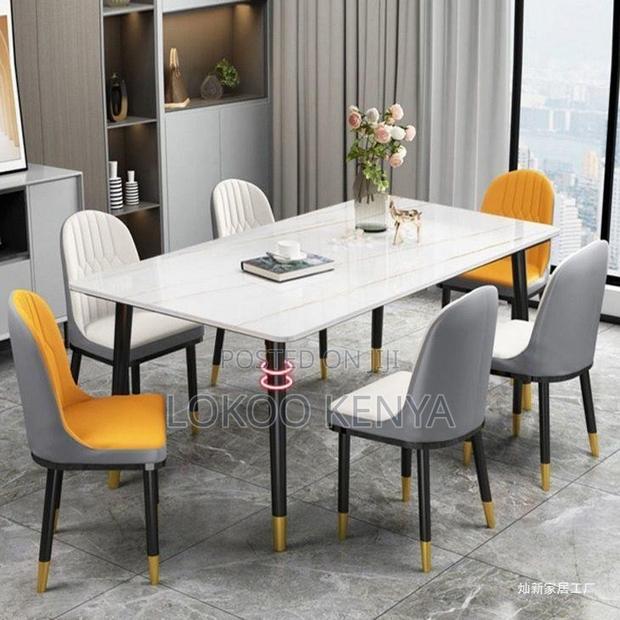 Dining Table ; Glossy Marble Top Dining Table - thumbnail 20