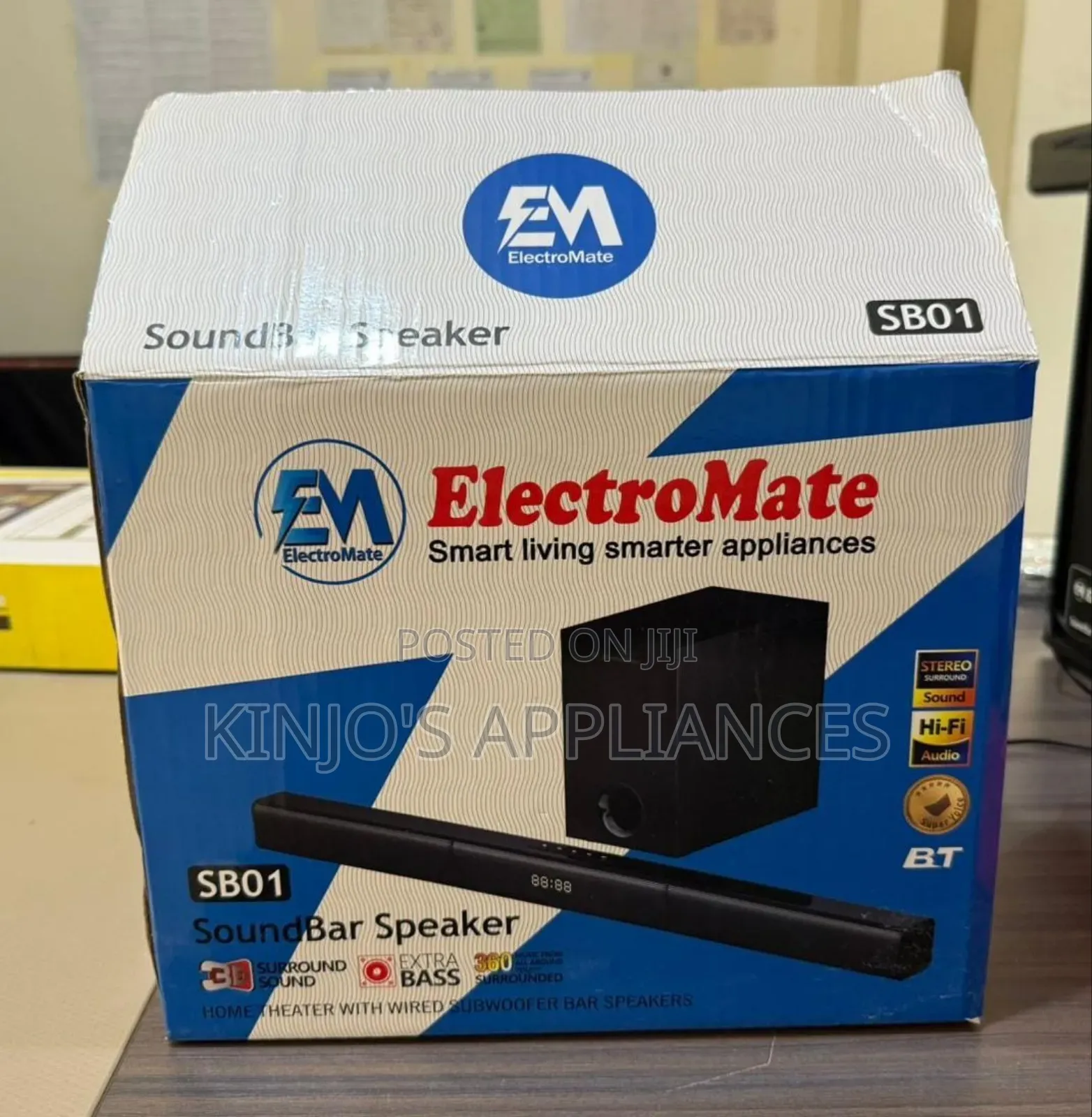 Electromate Powerful Sb01 Soundbar Speaker With Subwoofer