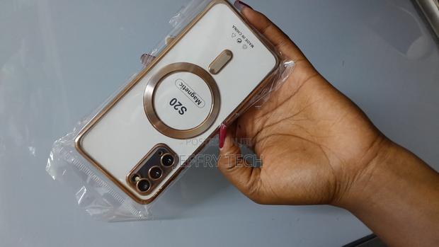 Satvi Samsung Galaxy S20 Phone Case, Gold Electroplated Clear Case - thumbnail 3