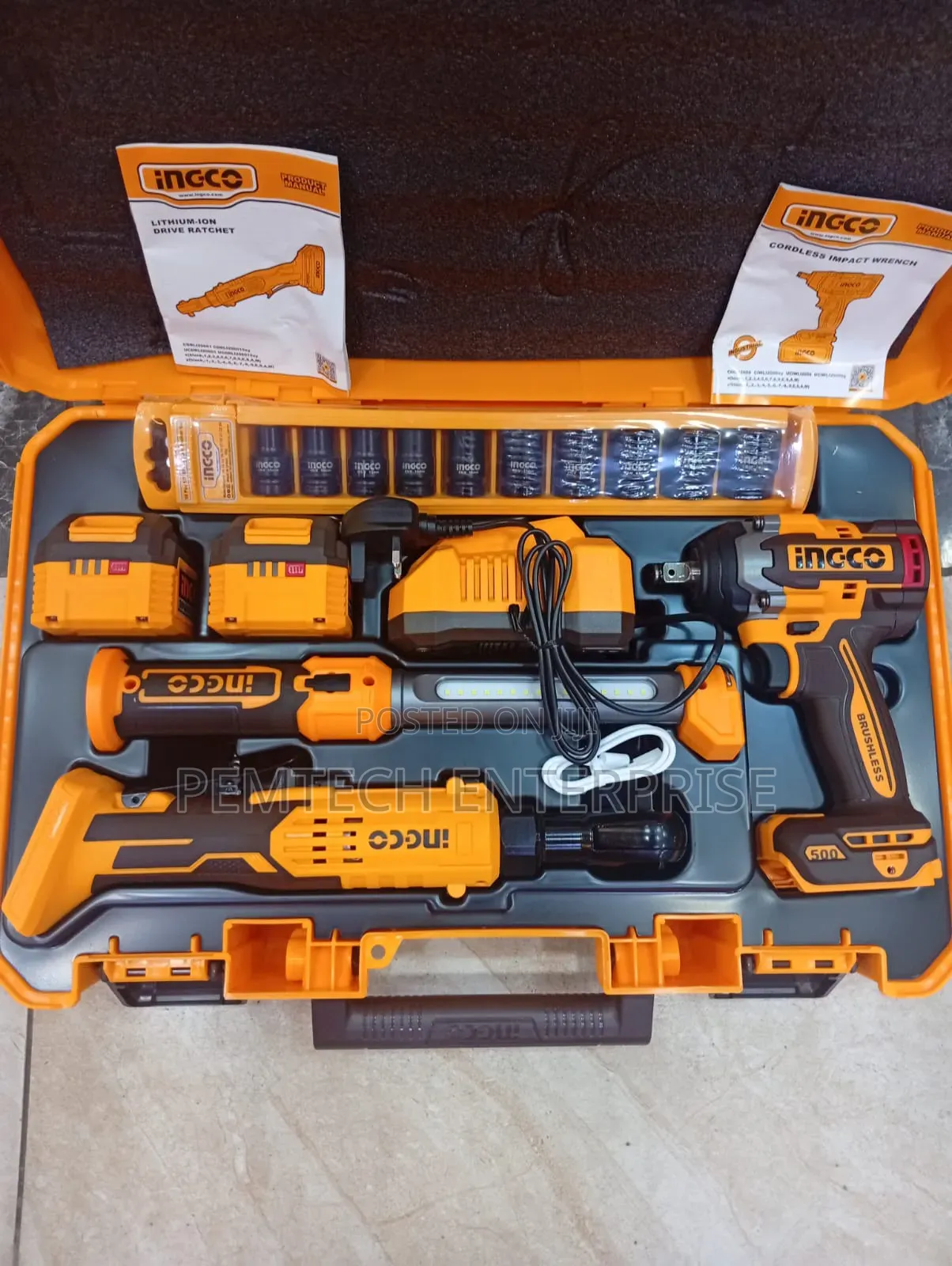 20v Cordless Brushless Impact Wrench Combo Kit