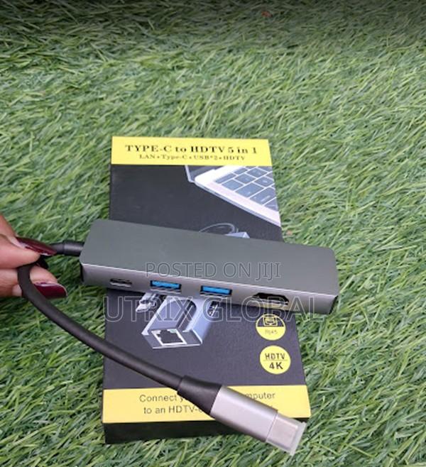 Usb C 5 In 1 Adapter With Lan Hdmi Usb