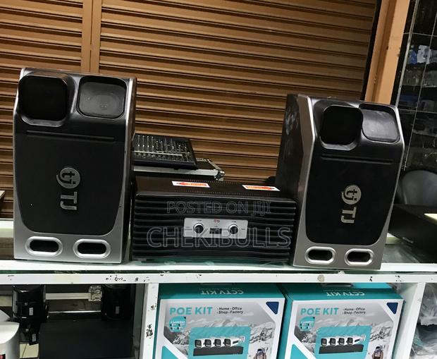 Tj Sound System Full Set - 2 Powerful Speakers+Amplifier For Parties - main view