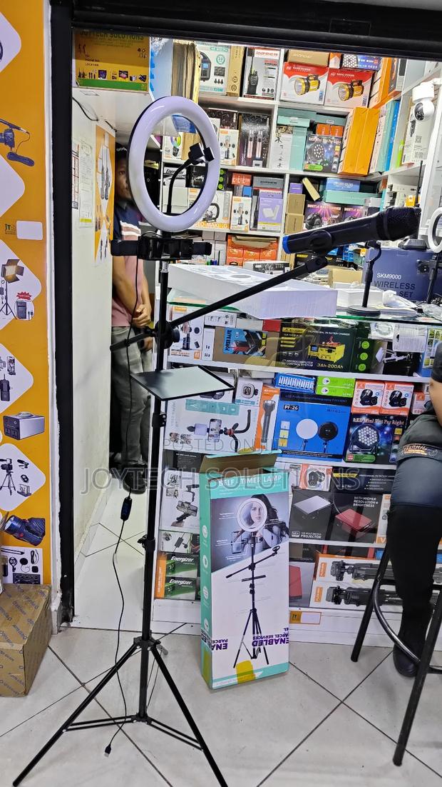 Microphone Advanced Stand ( With Ringlight ) Dual Phone Holder - thumbnail 3