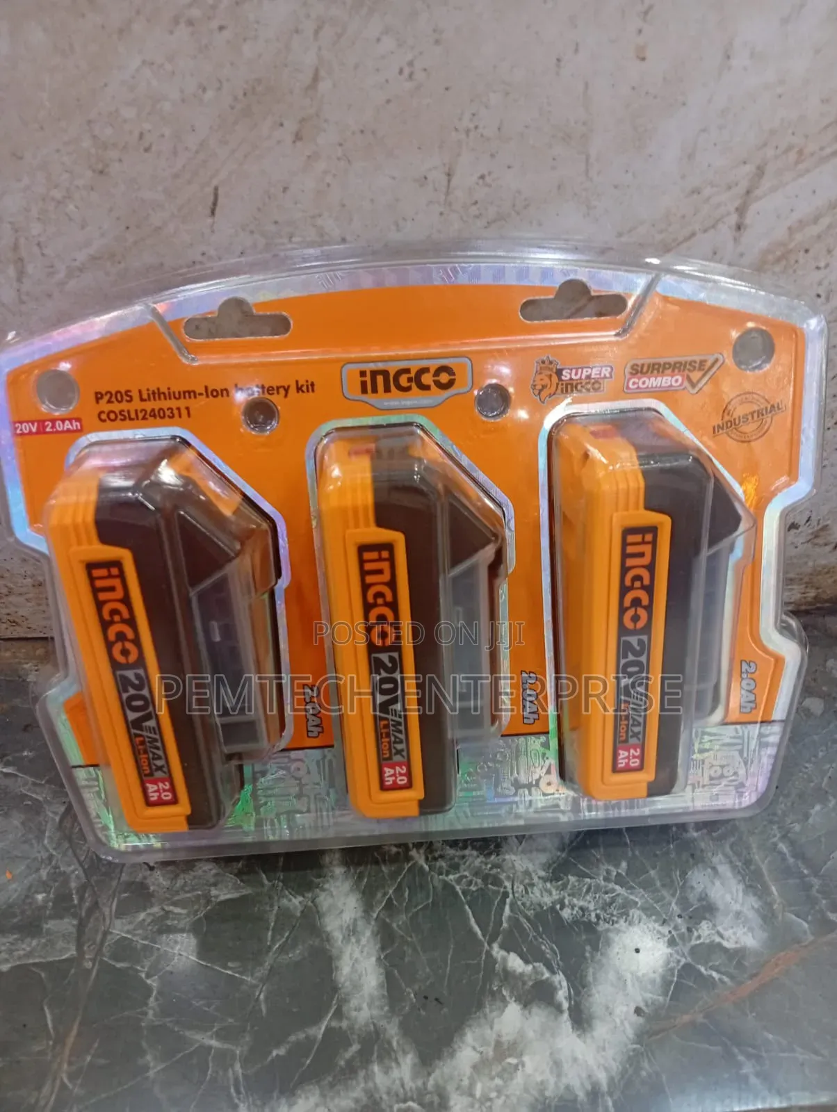Ingco 20v Lithium-Ion Battery Kit (Model Cosli240311).