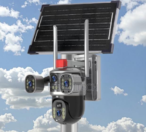 Triple Lens Quality Surveillance Camera Solar Powered 4g Wifi Enabled - thumbnail 2
