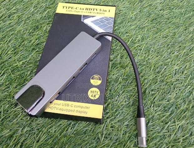 5 In 1 Usb C Hub With Hdmi Lan Usb Ports - main view