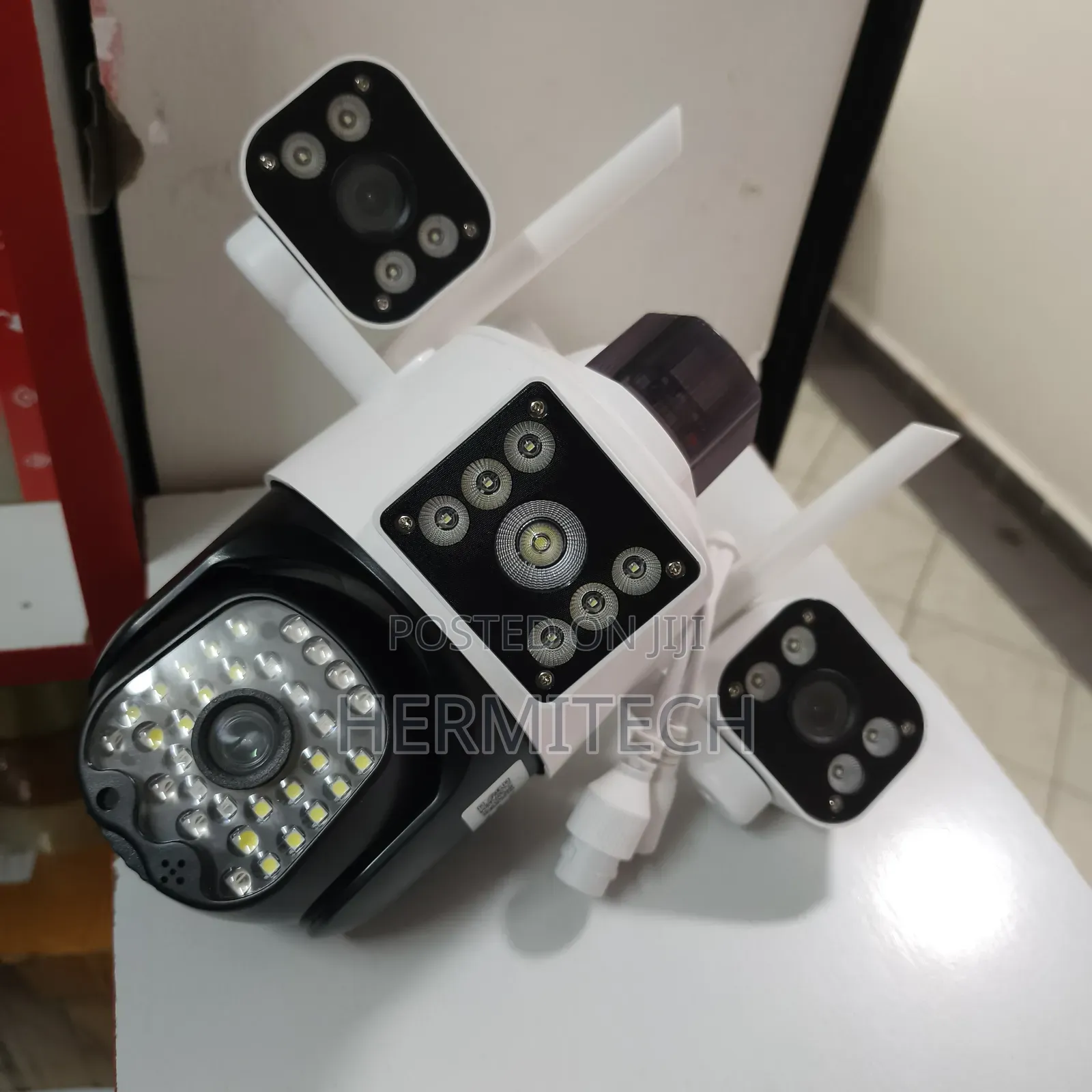 Triple Lens CCTV Surveillance Electric Powered Wifi Model