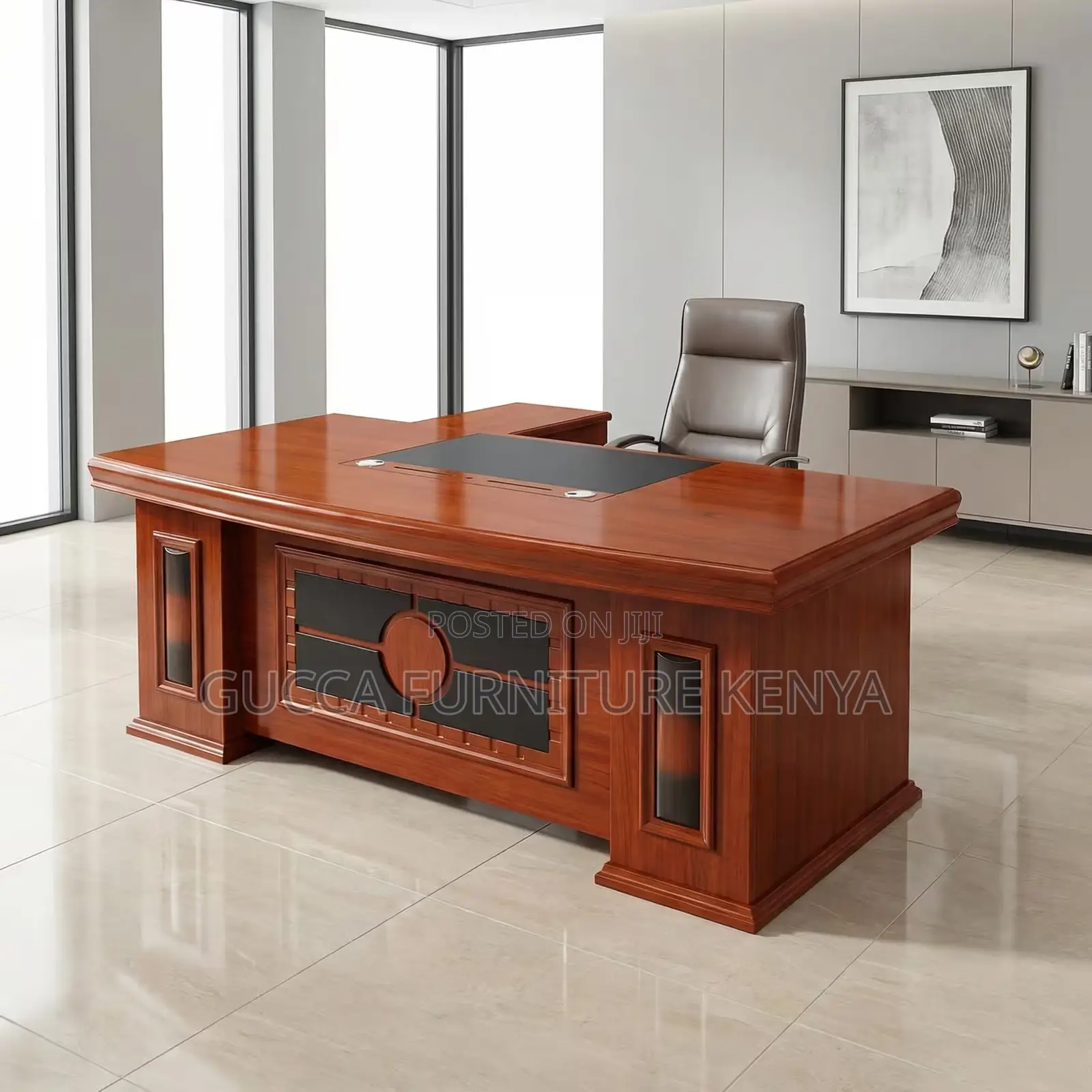 Imported Executive L-shaped Office Table-180cm