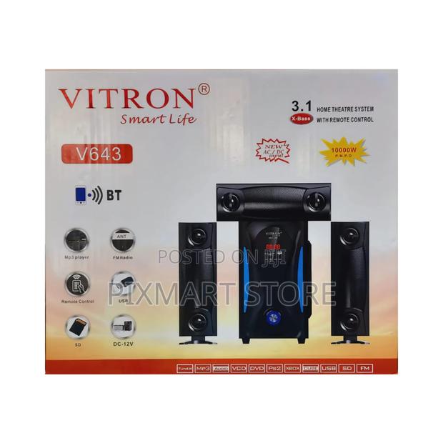Vitron V643 3.1 Home Theatre System – 10,000w Pmpo, Bluetooth
