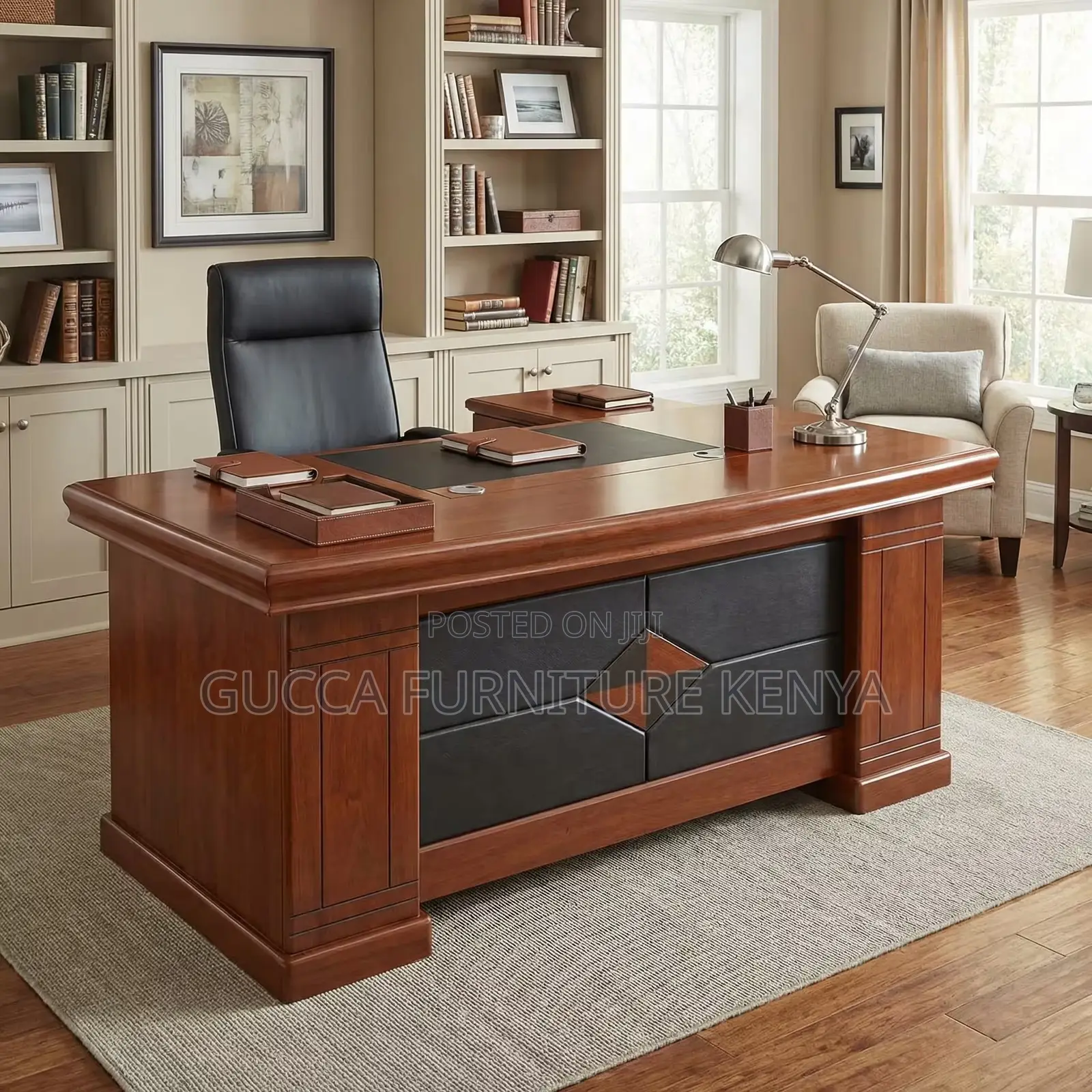 Imported Executive L-shaped Office Table-180cm