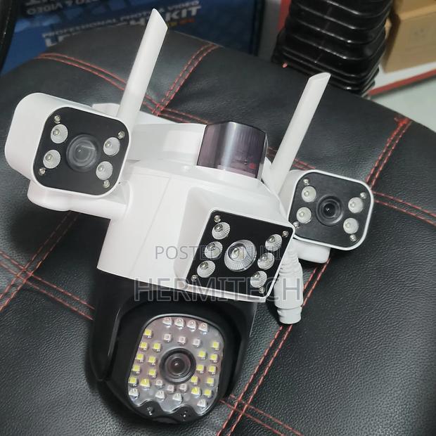 Wifi Enabled Triple Lens CCTV Surveillance Systems - main view