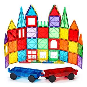 Kids Magnetic Construction Tiles Creative Stem Set - thumbnail 2