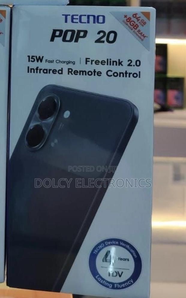 New Tecno Pop 20 64 GB Black - thumbnail 2