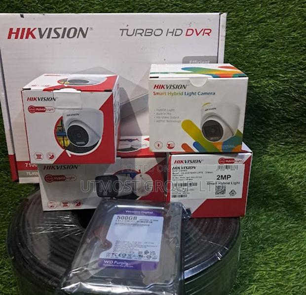 Premium 4ch Hikvision Hybrid CCTV Kit With Audio Night Security - main view