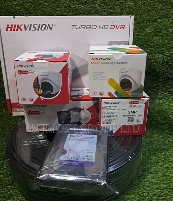 Hikvision Smart Hybrid CCTV 4ch Kit Audio Night Detection Cameras