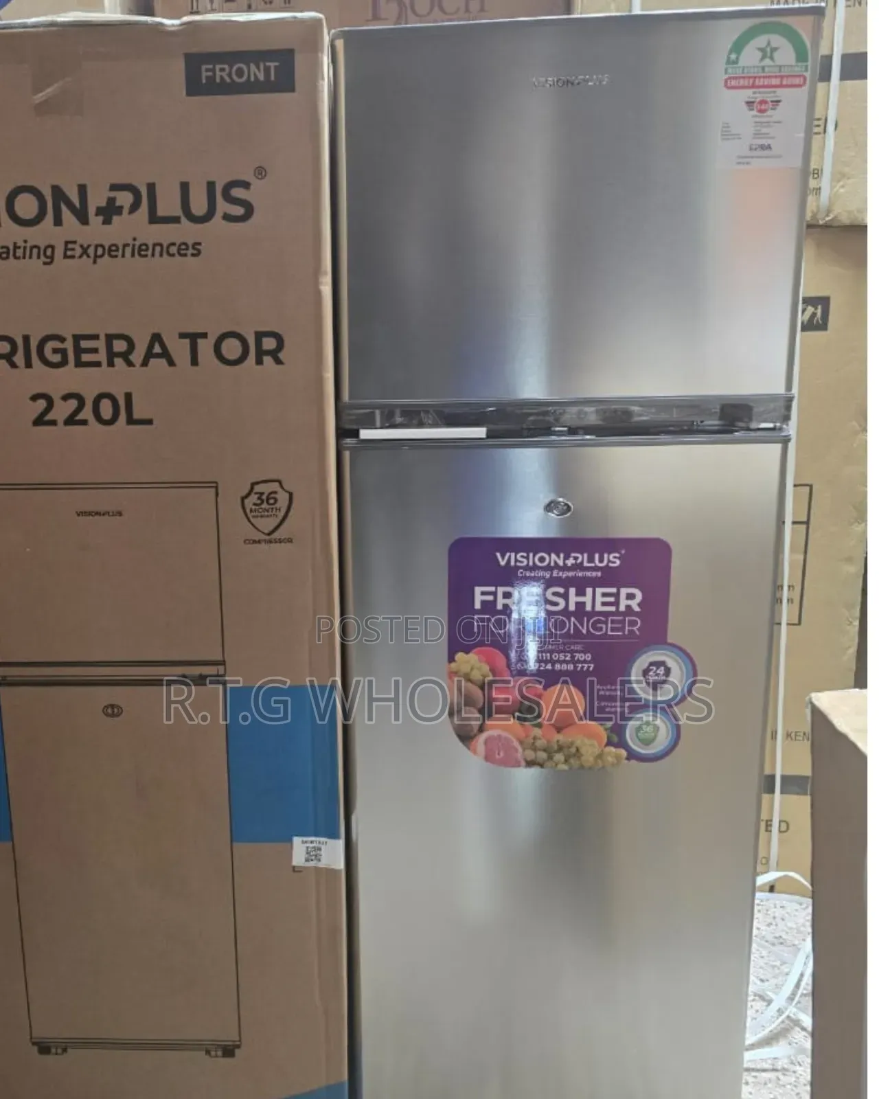Vision 138 Litres Top Freezer Double Door Fridge