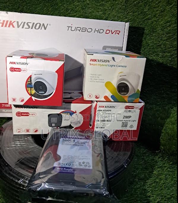 Smart Hybrid Hikvision 4 Channel Cctv Kit With Audio Night Lighting