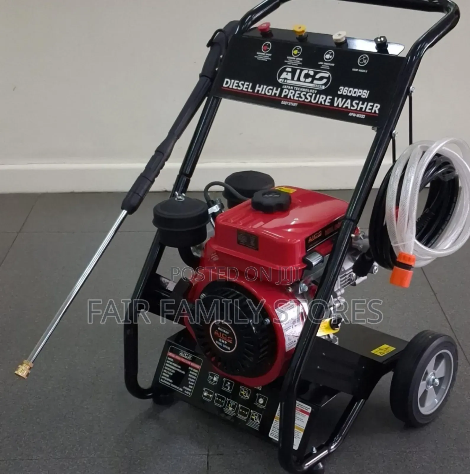Aico Japan *Diesel* Pressure Washer 3600psi With *8hp Diesel Engine