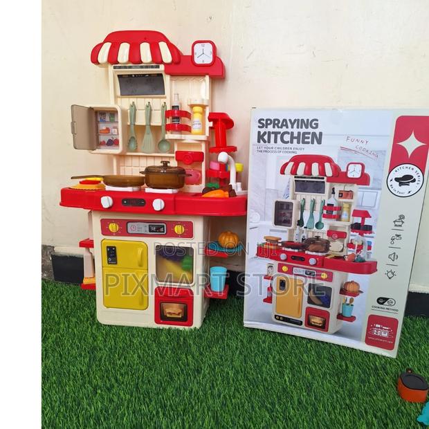 48pcs Kids Spraying Kitchen Set With Lights Sounds