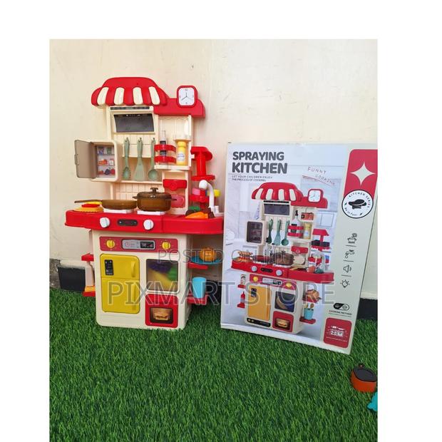 48-Piece Pretend Play Kitchen Set With Spray Faucet