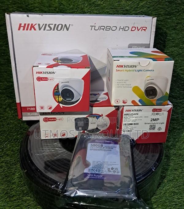 Hikvision 4 Channel Smart Hybrid CCTV Set Audio Night Vision