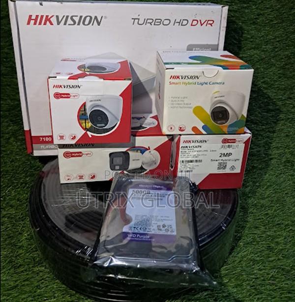 4ch Hikvision Smart Hybrid Surveillance Kit With Audio Night Light - main view