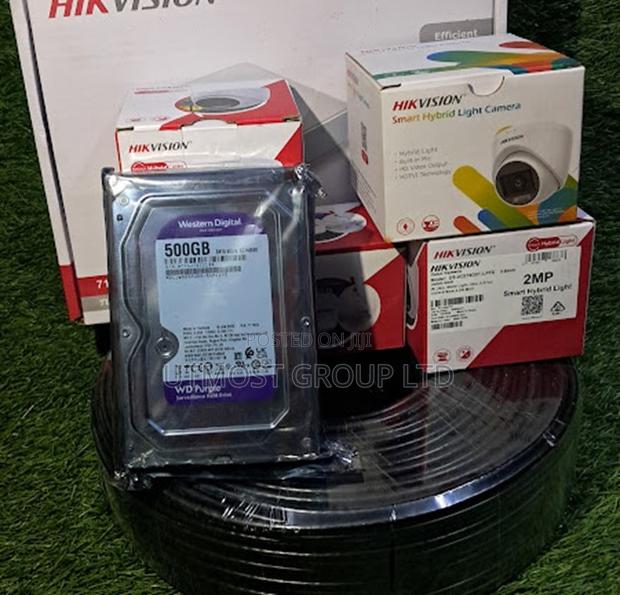 Smart Hybrid 4ch Hikvision CCTV System With Audio Night Vision - main view