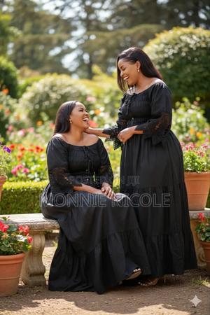 Black Off Shoulder Maxi Dress - main view