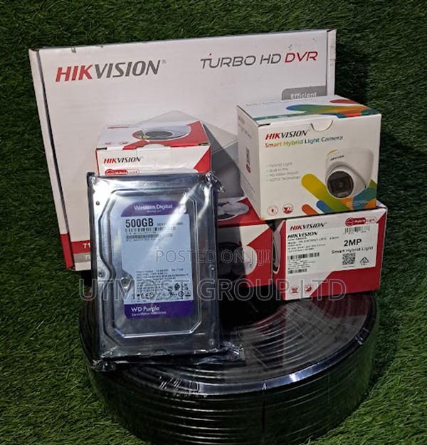 Smart Hybrid Hikvision 4 Channel CCTV Kit With Audio Night Lighting